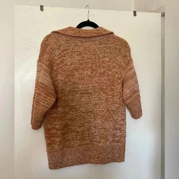 Anthropologie V- Neck Pull Over Sweater with Tie at the Neck - Picture 4 of 5